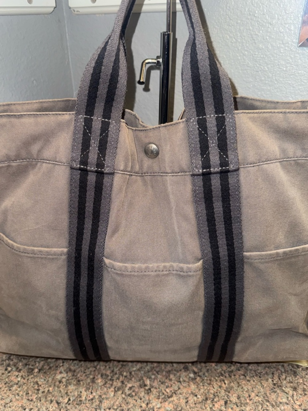 Hermes authentic canvas tote EUC